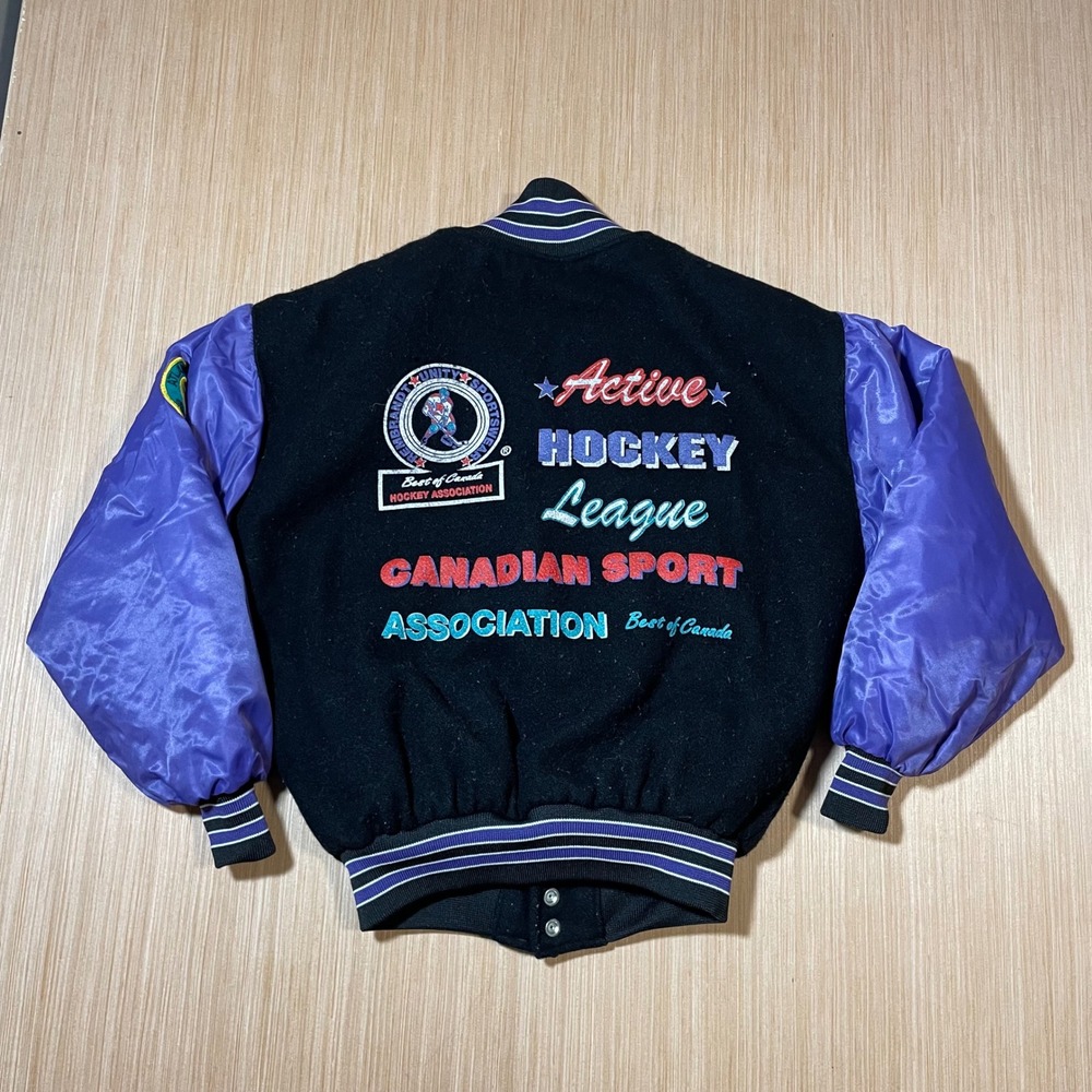 Rembrandt Unity Sportswear Varsity Jacket Mens Black Purple Hockey Association - Picture 5 of 5